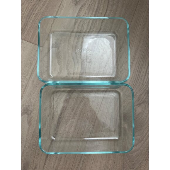 Pyrex Rectangular Glass Storage Containers 7210 13 Clear - Picture 1 of 2